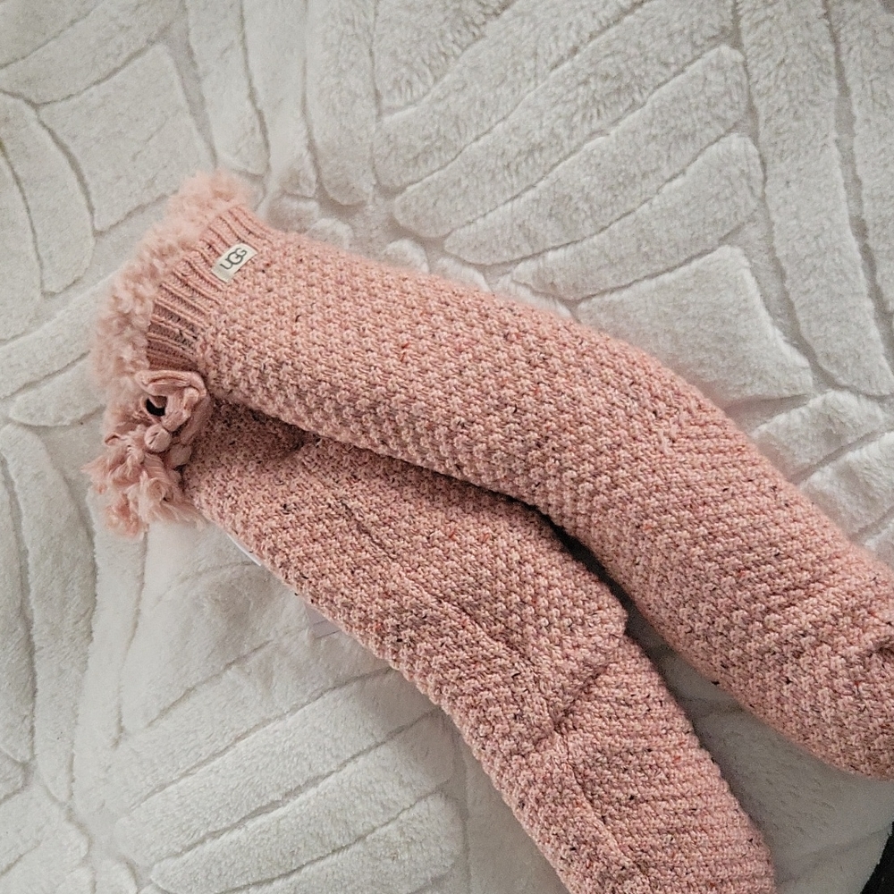 Uggs Fleece lined socks w/pom pom